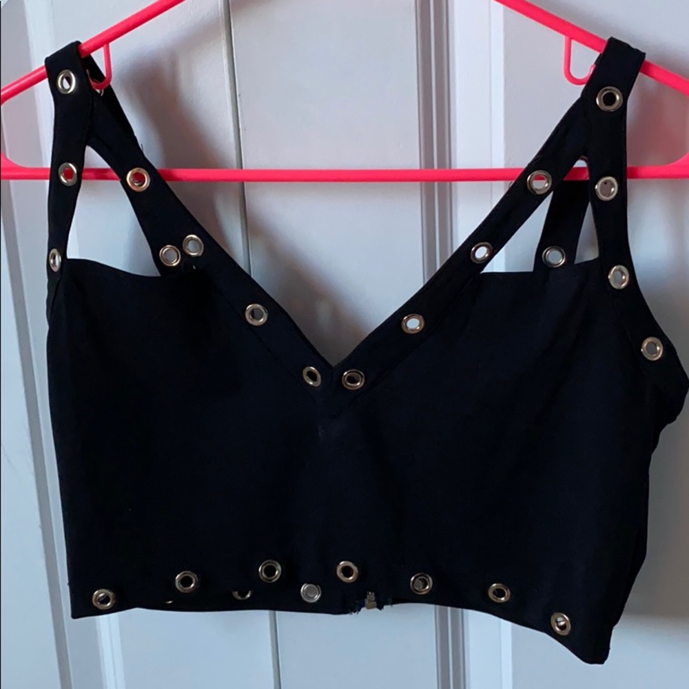 HOT black cropped top